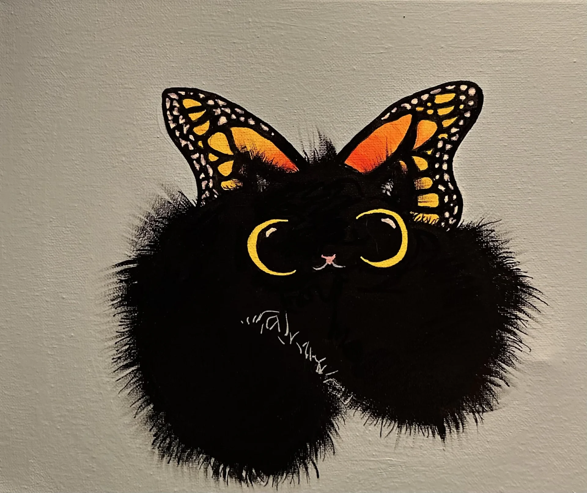 Furry creature with butterfly wings