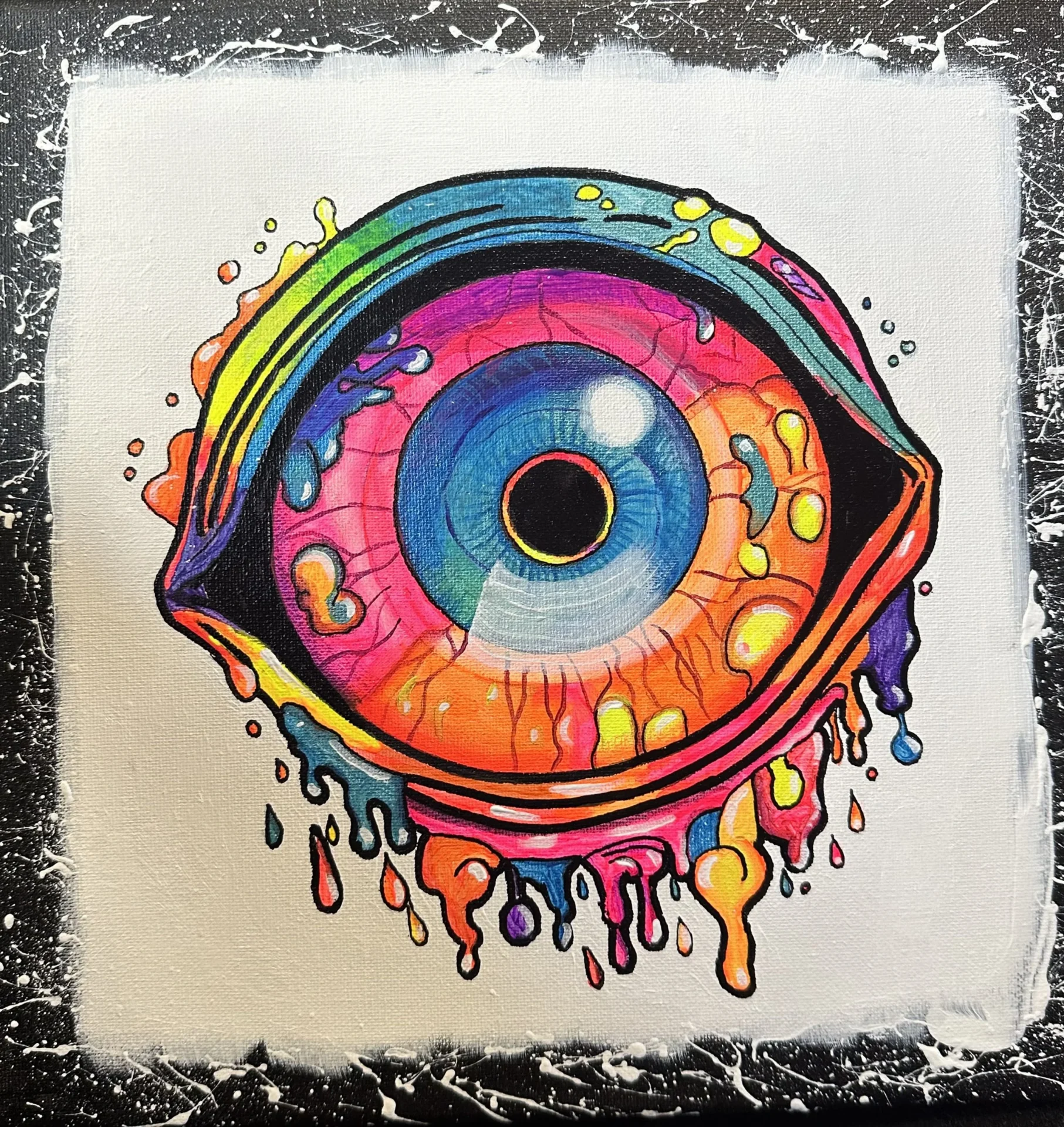 Psychedelic eye in vivid colors