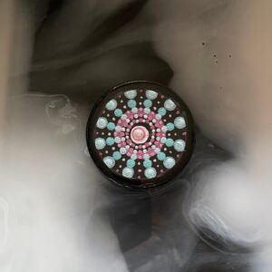 Artistic circular mandala with pastel colors